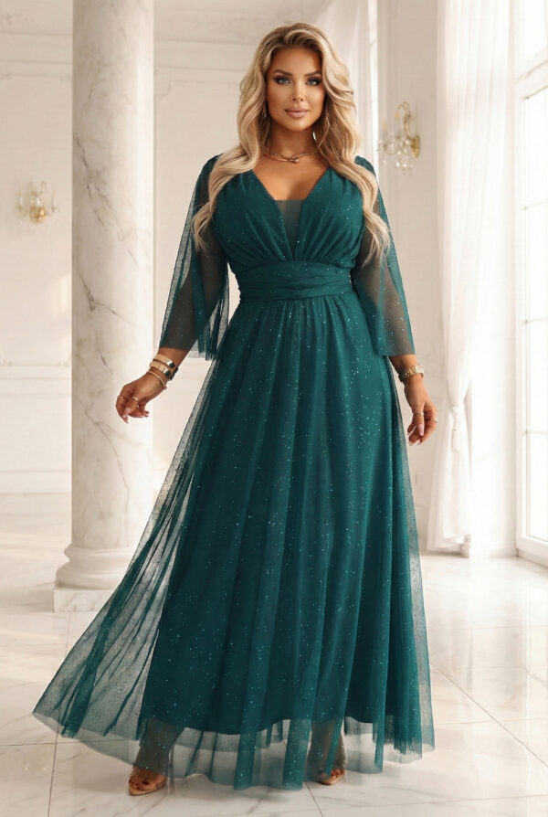 Zöld plus size alkalmi ruha