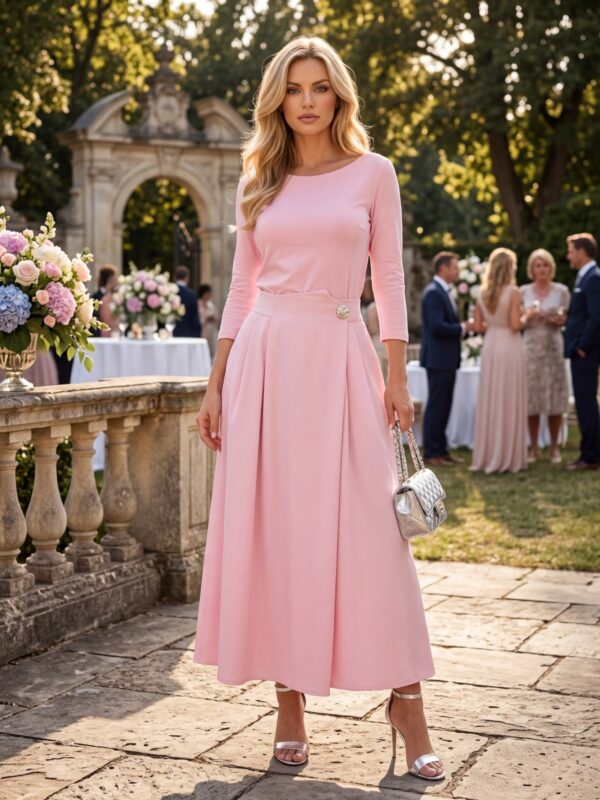 Pink midi szoknya