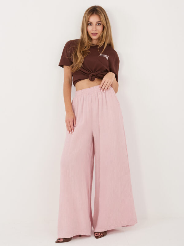 Pink bő pamut nadrág