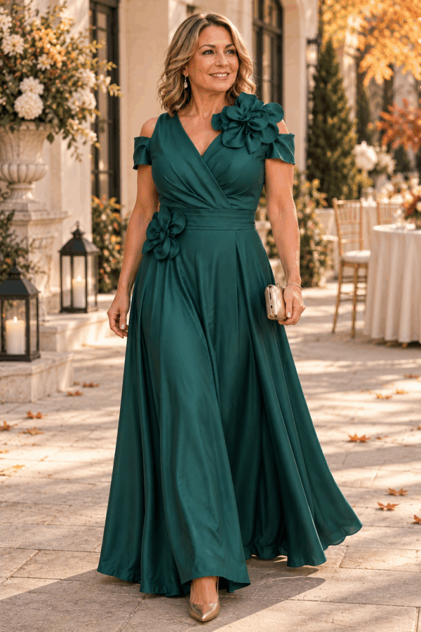 Camelia zöld alkalmi plus size ruha